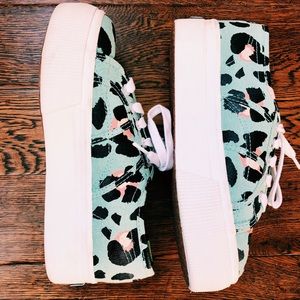 Superga Limited Edition Leopard Platform Sneakers